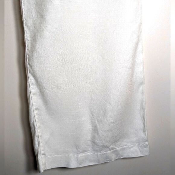 Curves 360 NYJD White High Rise Wide Leg Linen Blend Stretch With Wear Size 16 - Picture 5 of 12